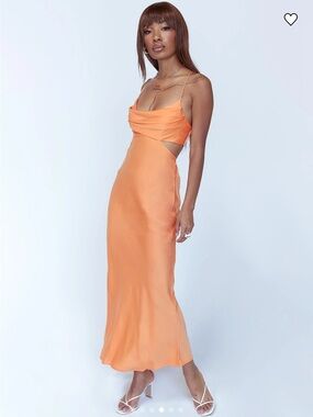 Princess Polly Giselle Midi Dress Orange